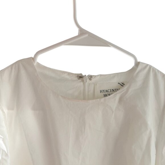 Hyacinth House Tuckernuck White Blue Embroidery Atlantic Mini Dress Size XS NWT - Picture 4 of 6